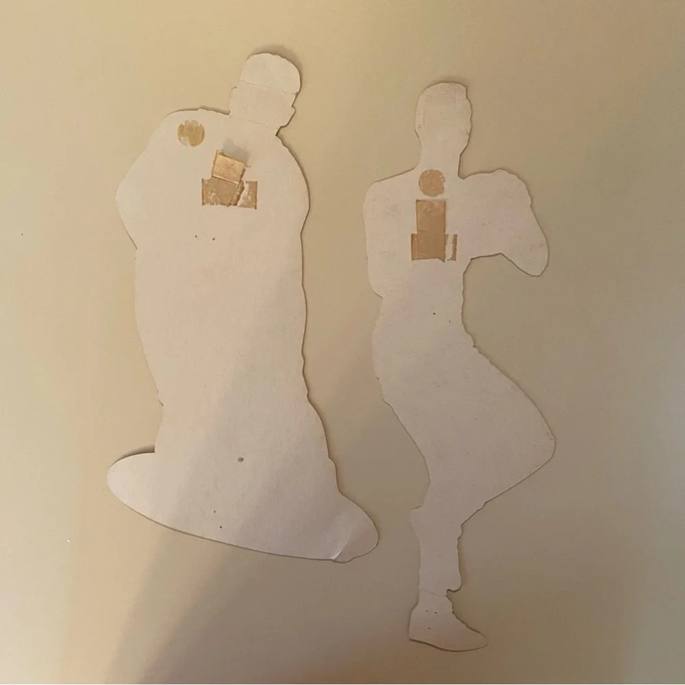 Vintage Set Of 2 Eureka Basketball Player Cutouts Wall Decorations 16” Ephemera